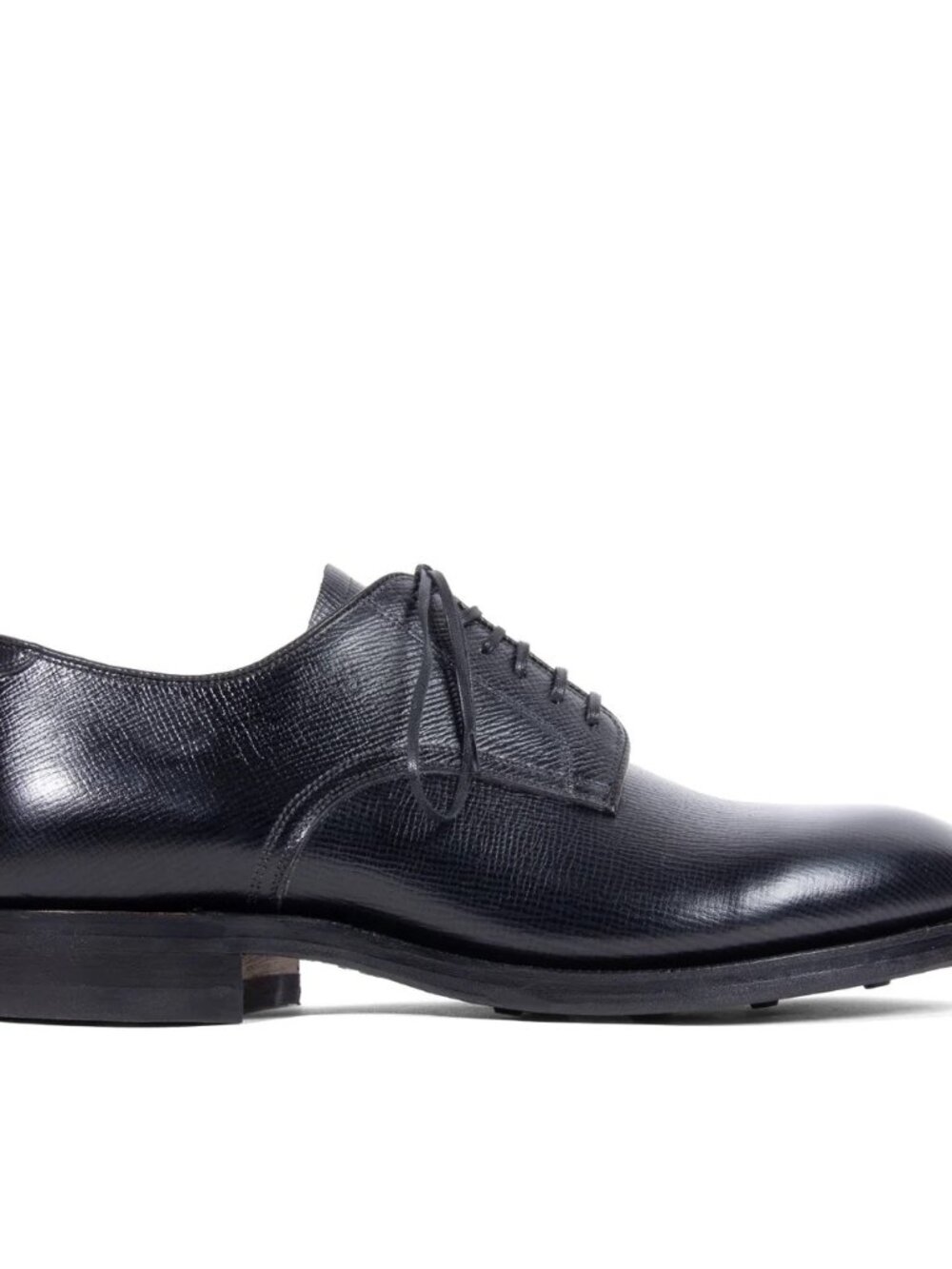 Viberg Navvy Cut Shoe - Black Alpine Black Leather